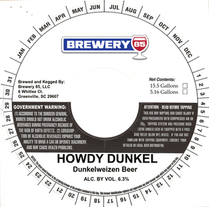 Brewery 85 Howdy Dunkel October 2017