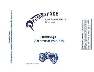 Prestonrose Farm And Brewing Co., LLC October 2017