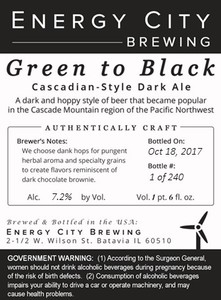 Energy City Brewing Green To Black October 2017