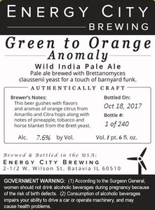 Energy City Brewing Green To Orange Anomaly