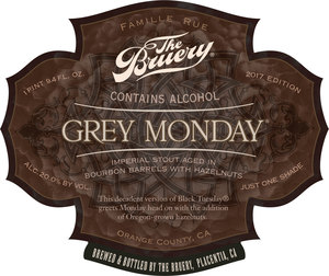 The Bruery Grey Monday October 2017