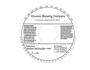 Eluvium Brewing Company Worthie's Working Mans Lager October 2017