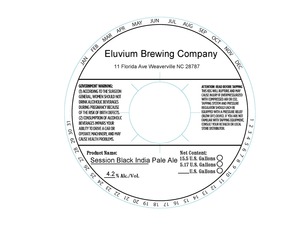 Eluvium Brewing Company Session Black India Pale Ale October 2017