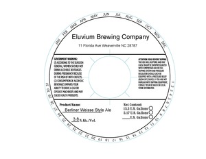 Eluvium Brewing Company Berliner Weisse Style Ale