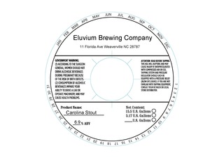 Eluvium Brewing Company Carolina Stout October 2017