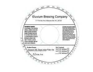 Eluvium Brewing Company Session Ne Style India Pale Ale October 2017