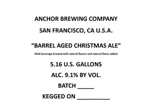 Anchor Brewing Company Barrel Aged Christmas Ale