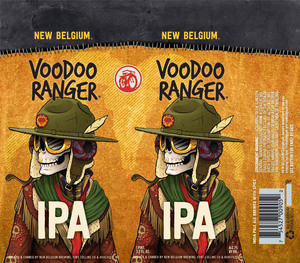 New Belgium Brewing Voodoo Ranger IPA October 2017