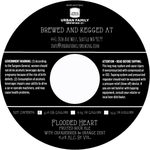 Urban Family Brewing Company Flooded Heart October 2017