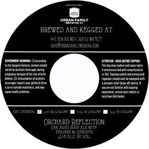 Urban Family Brewing Company Orchard Reflection October 2017