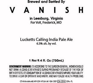 Lucketts Calling India Pale Ale October 2017