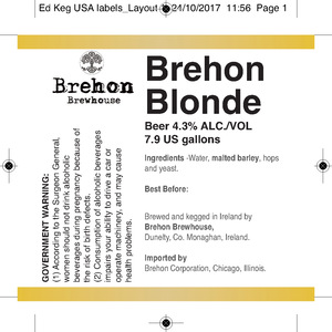 Brehon Brewhouse October 2017