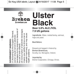 Brehon Brewhouse October 2017