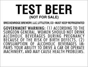 Breckenridge Brewery Test