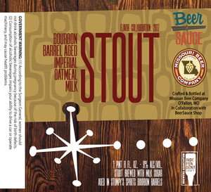 Missouri Beer Company-beer Sauce Bourbon Barrel Aged Imperial Oatmeal Mil October 2017