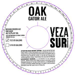 Veza Sur Brewing Co. Oak Gator November 2017