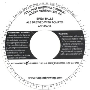Full Pint Brewing Company Brew Balls October 2017
