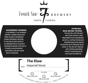 7venth Sun Brewery The Klaw November 2017