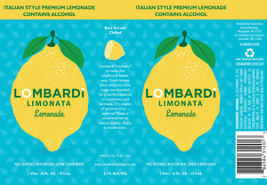 Lombardi Limonata Lemonade November 2017