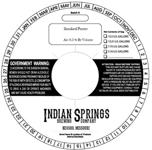 Indian Springs Brewing Company November 2017