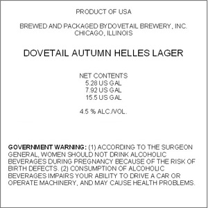 Dovetail Autumn Helles November 2017