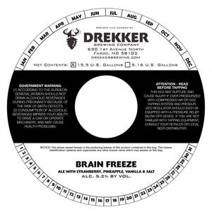 Drekker Brewing Company Brain Freeze November 2017