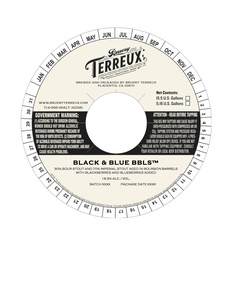 Bruery Terreux Black & Blue Bbls November 2017