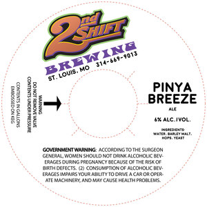 2nd Shift Brewing Pinya Breeze November 2017