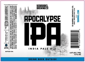 10 Barrel Brewing Co. Apocalypse IPA November 2017
