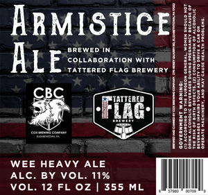 Cox Brewing Company Armistice Ale December 2017