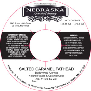 Nebraska Brewing Company Salted Caramel Fathead November 2017