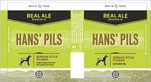 Real Ale Brewing Co. Hans' Pils November 2017
