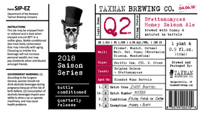 Taxman Brewing Co Q2 2018 Saison December 2017