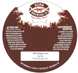 Kona Brewing Company Abockalypse Now November 2017