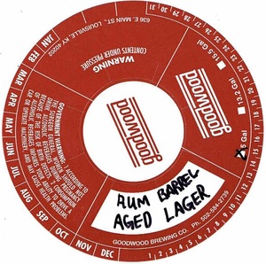 Goodwood Brewing Co Lager Aged In Rum Barrels December 2017