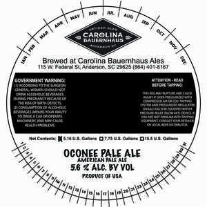 Oconee Pale Ale American Pale Ale December 2017