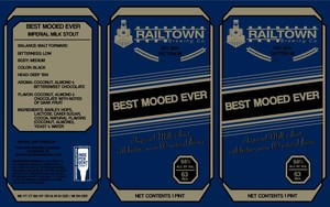 Railtown Brewing Company Best Mooed Ever December 2017
