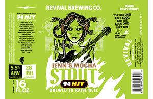 Revival Brewing Co Jenn's Mocha Stout December 2017