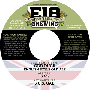 E18 Brewing Harrison Township Odd Duck January 2020