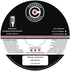 Chapman Crafted Beer Planetary Exploration January 2020