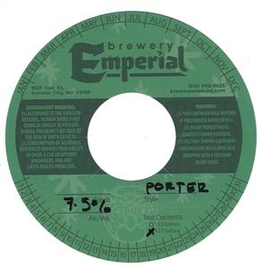 Brewery Emperial Emperial Porter January 2020