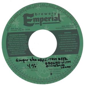 Brewery Emperial Ginger Shandy - Citrus Beer Brewed With Ginger And Lemon