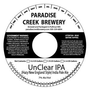 Paradise Creek Brewery Unclear IPA