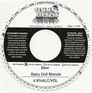 Core3brewery Baby Doll Blonde January 2020