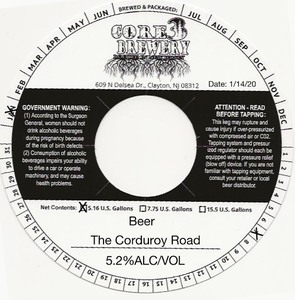 Core3brewery The Corduroy Road January 2020