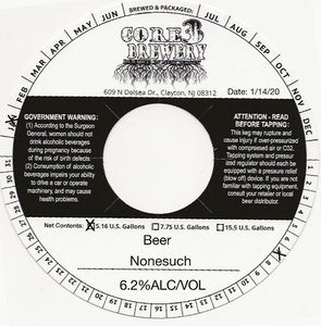 Core3brewery Nonesuch January 2020