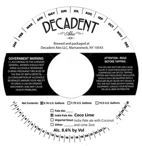 Decadent Ales Coco Lime February 2020