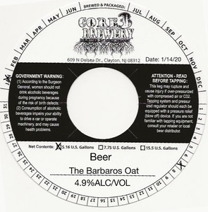 Core3brewery The Barbaros Oat January 2020