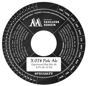 Widmer Brothers Brewing Company X-074 Pale Ale January 2020