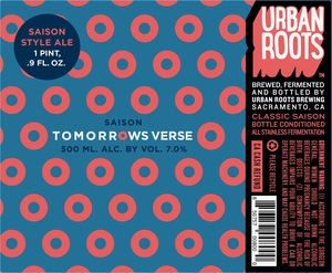 Urban Roots Brewing Tomorrow's Verse February 2020